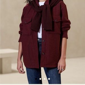 NEW WITH TAGS Banana Republic Shacket Maroon